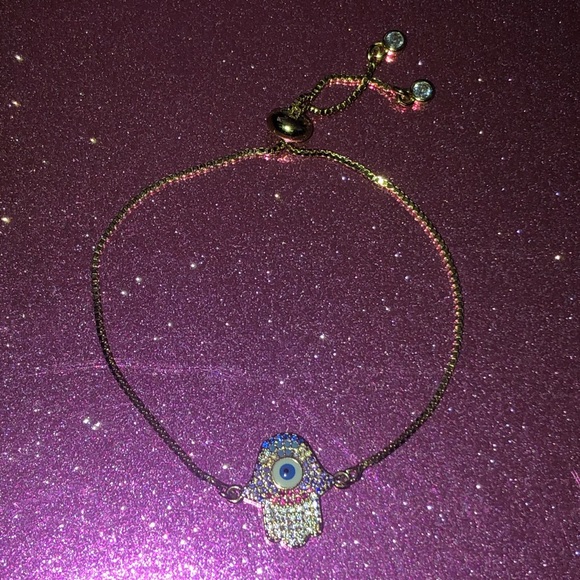 COLORFUL CHAIN HAMSA BRACELET - Picture 2 of 5